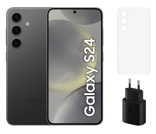 Samsung Galaxy S24 8GB/256GB Czarny + Clear Case + Charger 25W - 1211528 - zdjęcie